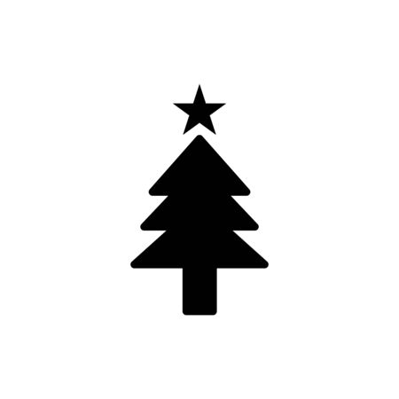 Pine tree icon flat vector template design trendyのイラスト素材