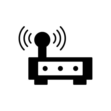 Router icon flat vector template design trendyのイラスト素材