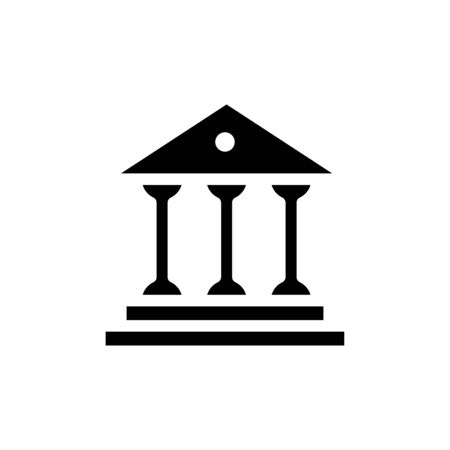 Courthouse icon flat vector template design trendyのイラスト素材