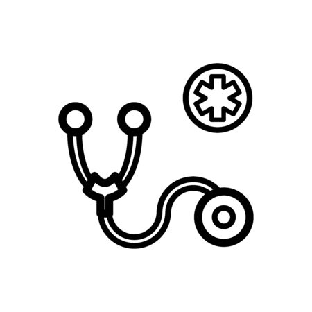Stethoscope icon flat vector template design trendyのイラスト素材