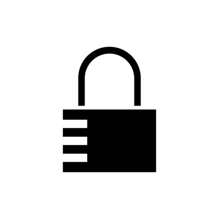 Padlock icon flat vector template design trendyのイラスト素材