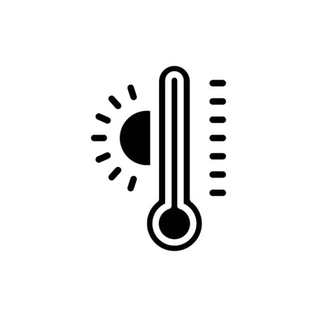 Thermometer icon flat vector template design trendyのイラスト素材