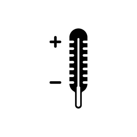 Thermometer icon flat vector template design trendyのイラスト素材