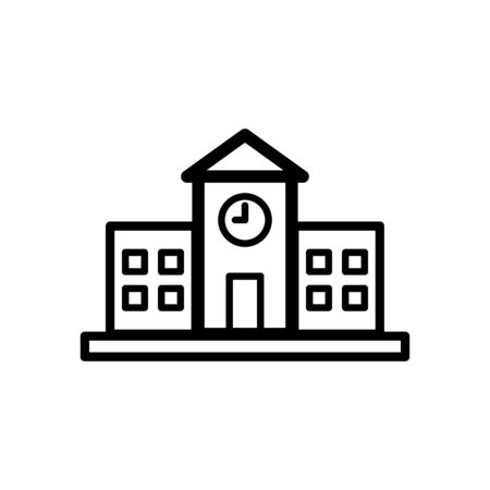 University icon flat vector template design trendyのイラスト素材