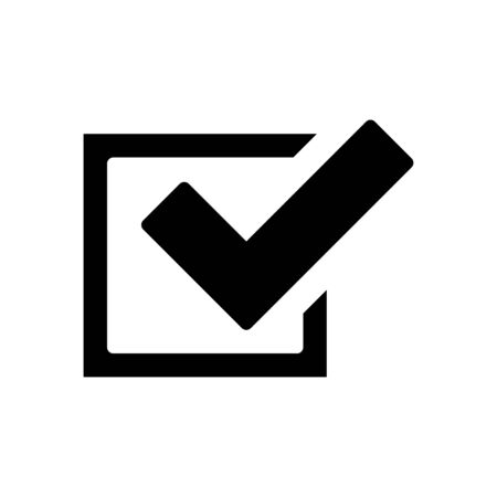 Check mark icon flat vector template design trendyのイラスト素材