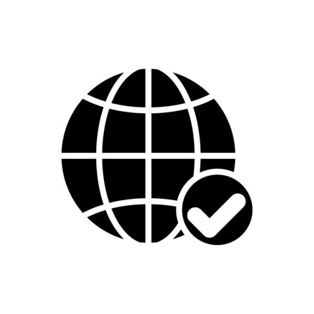 Globe icon flat vector template design trendyのイラスト素材