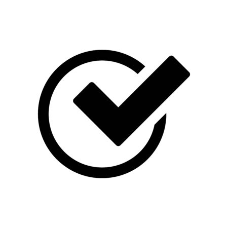 Checkmark icon flat vector template design trendyのイラスト素材