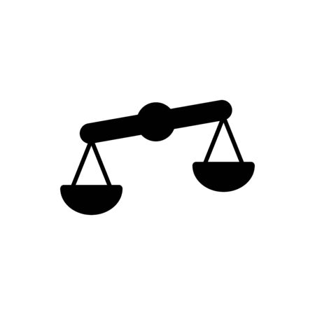 Scale of justice icon flat vector template design trendy