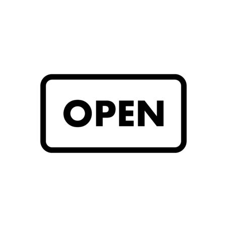 Open closed icon flat vector template design trendyのイラスト素材
