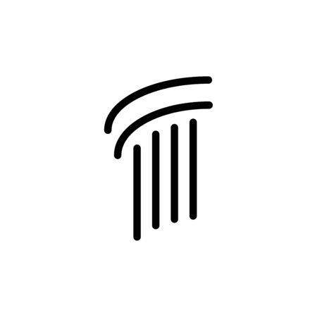 Pillar icon flat vector template design trendyのイラスト素材