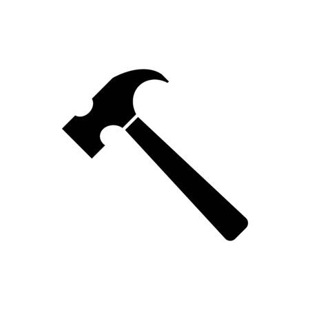 Hammer icon flat vector template design trendyのイラスト素材