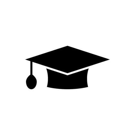 Graduation cap icon flat vector template design trendyのイラスト素材