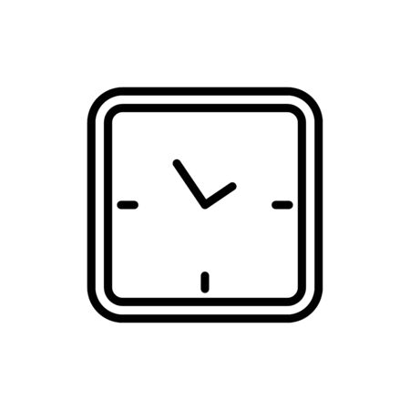 Clock icon flat vector template design trendyのイラスト素材