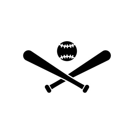 Baseball icon flat vector template design trendyのイラスト素材