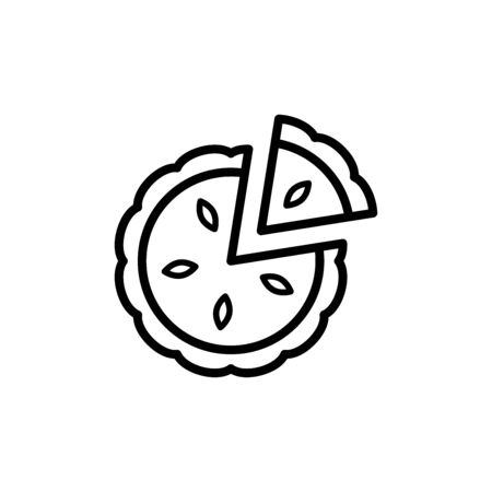 Pie cake icon flat vector template design trendyのイラスト素材