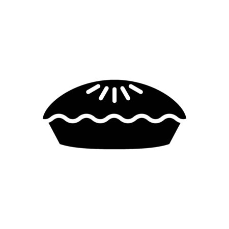 Pie cake icon flat vector template design trendyのイラスト素材
