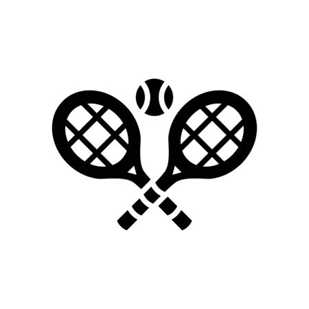 Tennis icon flat vector template design trendyのイラスト素材