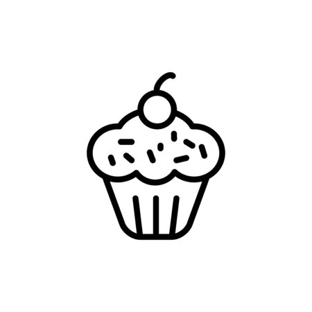 Cupcake icon flat vector template design trendyのイラスト素材