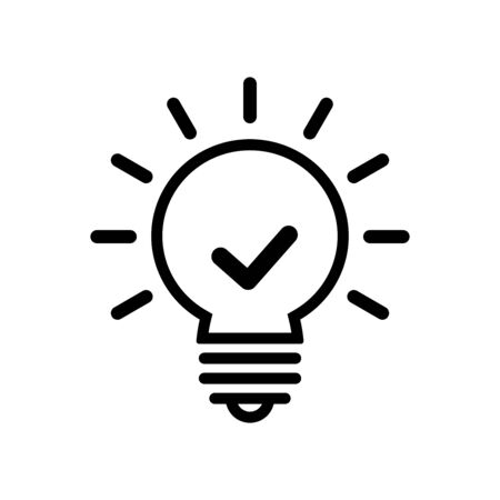 Light bulb icon flat vector template design trendyのイラスト素材