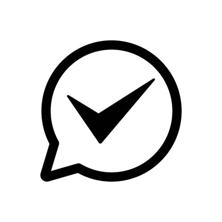 Bubble speech icon flat vector template design trendyのイラスト素材