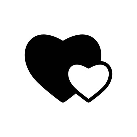 Heart icon flat vector template design trendyのイラスト素材