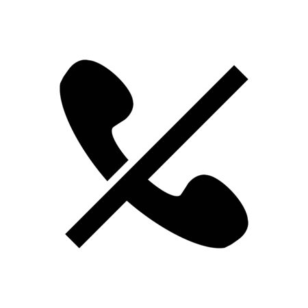 No phone icon flat vector template design trendyのイラスト素材