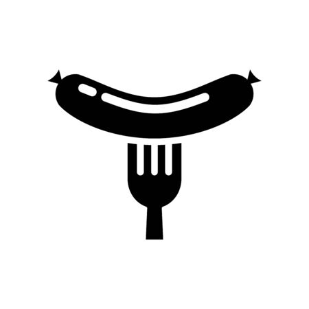 Sausage icon flat vector template design trendyのイラスト素材