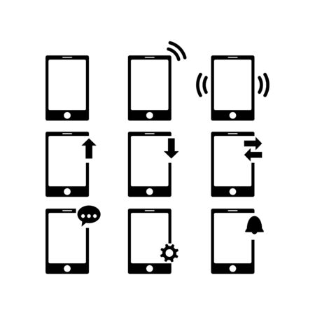 Smartphone icon flat vector template design trendyのイラスト素材