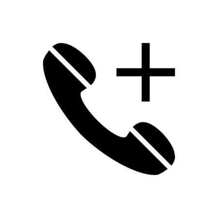 Telephone icon flat vector template design trendyのイラスト素材