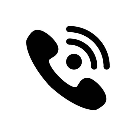 Telephone icon flat vector template design trendyのイラスト素材