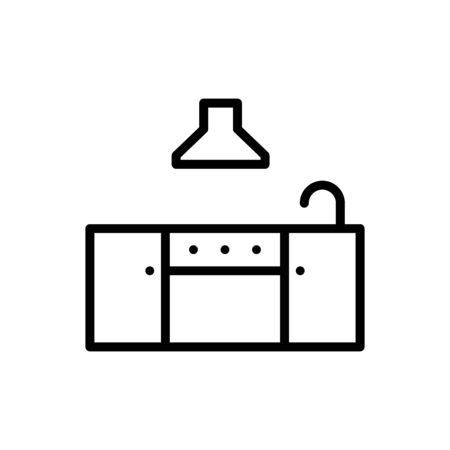 Kitchen icon flat vector template design trendyのイラスト素材