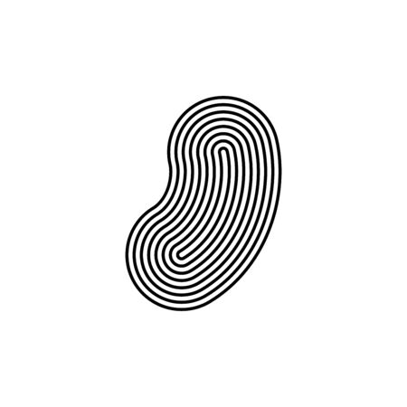 Fingerprint icon vector illustration template design trendyのイラスト素材