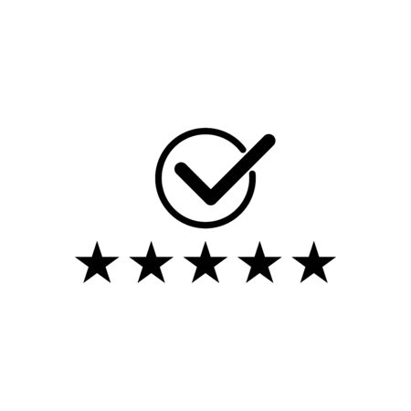 Rating icon flat vector template design trendyのイラスト素材