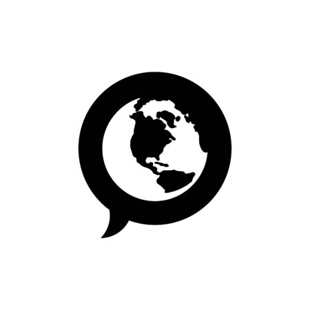 Translator icon flat vector template design trendyのイラスト素材