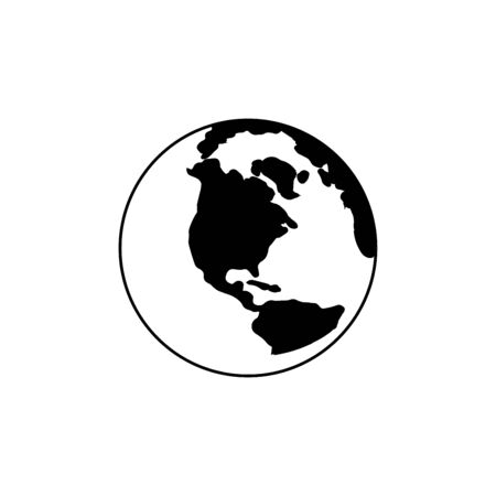 Globe icon flat vector template design trendyのイラスト素材