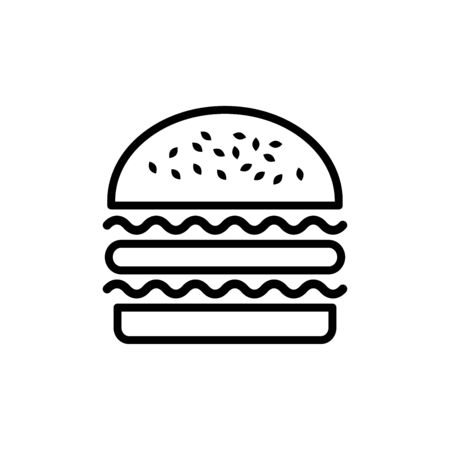 Burger icon vector illustration template design trendyのイラスト素材