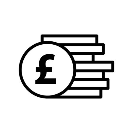 Pound sterling money icon vector illustration template design trendyのイラスト素材