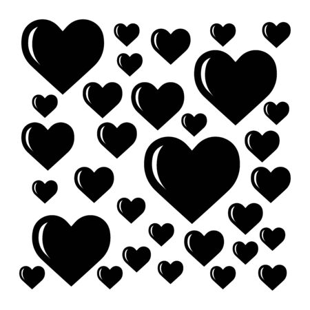 Heart icon flat vector template design trendyのイラスト素材