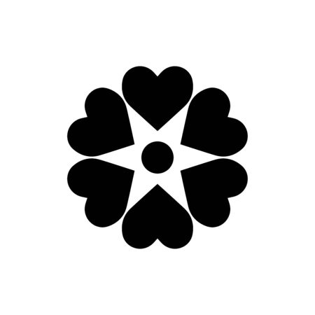 Heart icon flat vector template design trendyのイラスト素材