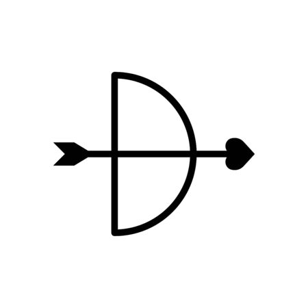 Arrow and bow icon flat vector template design trendyのイラスト素材