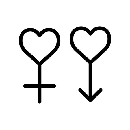 Heart icon flat vector template design trendyのイラスト素材