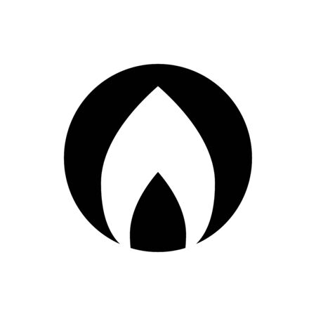 Fire icon flat vector template design trendyのイラスト素材