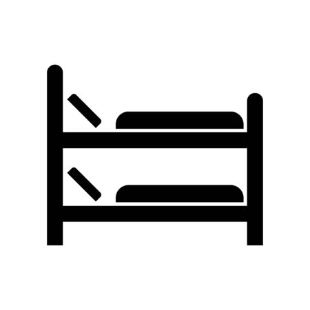 Bed icon flat vector template design trendyのイラスト素材
