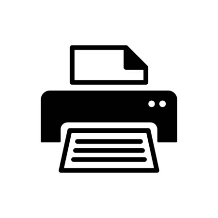 Printing machine icon flat vector template design trendyのイラスト素材