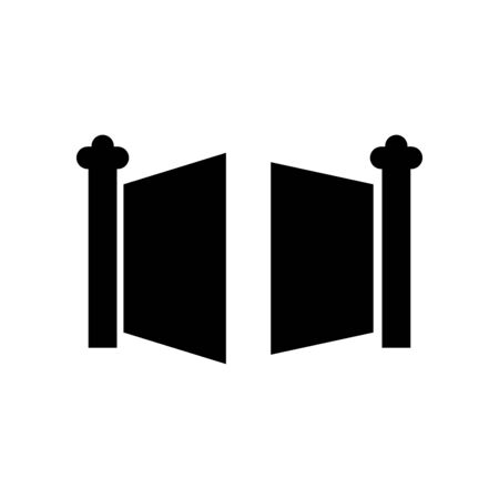 Gate icon flat vector template design trendyのイラスト素材