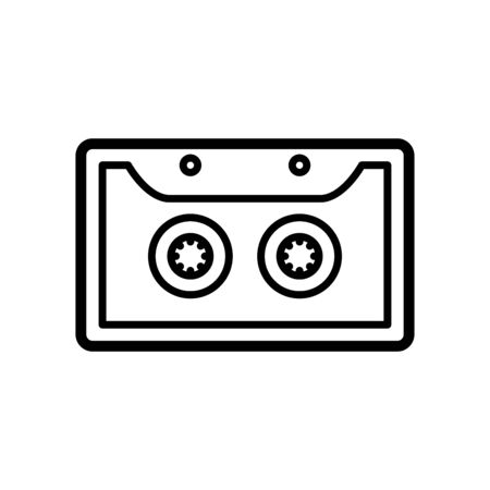 Cassette icon flat vector template design trendyのイラスト素材