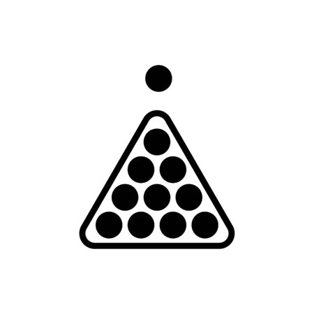 Billiard icon flat vector template design trendyのイラスト素材