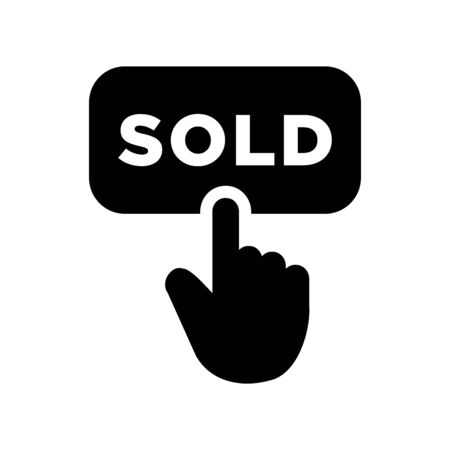 Sold icon flat vector template design trendyのイラスト素材