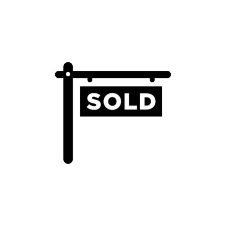 Sold icon flat vector template design trendyのイラスト素材
