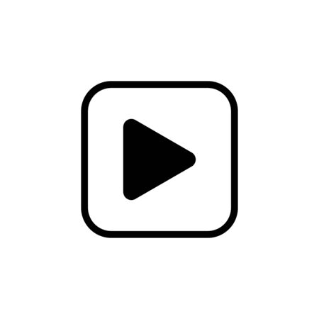 Play icon flat vector template design trendyのイラスト素材